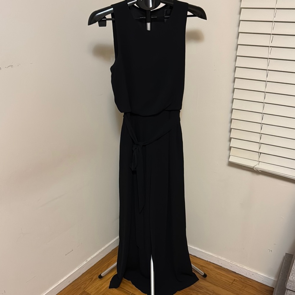 Vince Camuto One Piece Tank Jumper Crop Wide Leg Tie Front Size 4